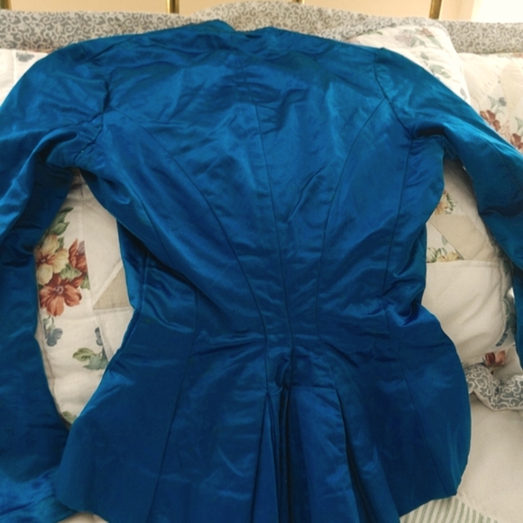 #9 True VICTORIAN Child's SILK SATIN BODICE / JACKET w Original MoonStar Buttons - Picture 5 of 16